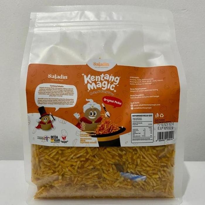 

Kemasan Pouch 500 g Mustofa Kentang Kering Original Kulit Cabe Hijau Level 1-2 Pedas Food Crispy