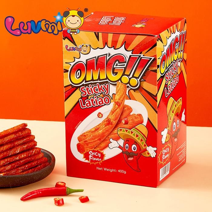 LUVMI STICKY LATIAO / STRIPS LATIAO/ HOT SPICY LATIAO CEMILAN VIRAL Food Snack Keripik Pedas YANG
