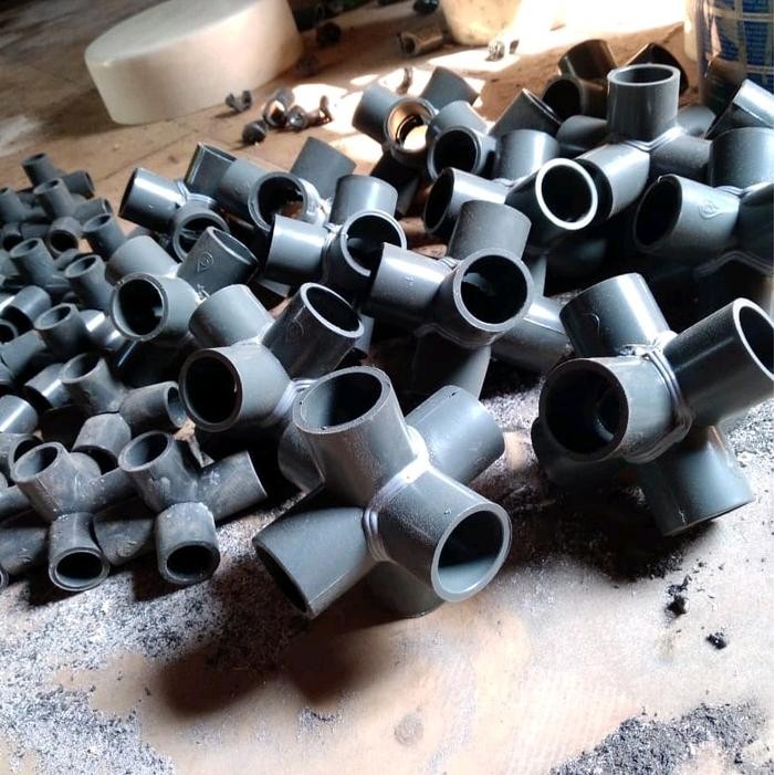 tee 5 way 1/2 inchi sambungan pipa 5 cabang 1/2 inch