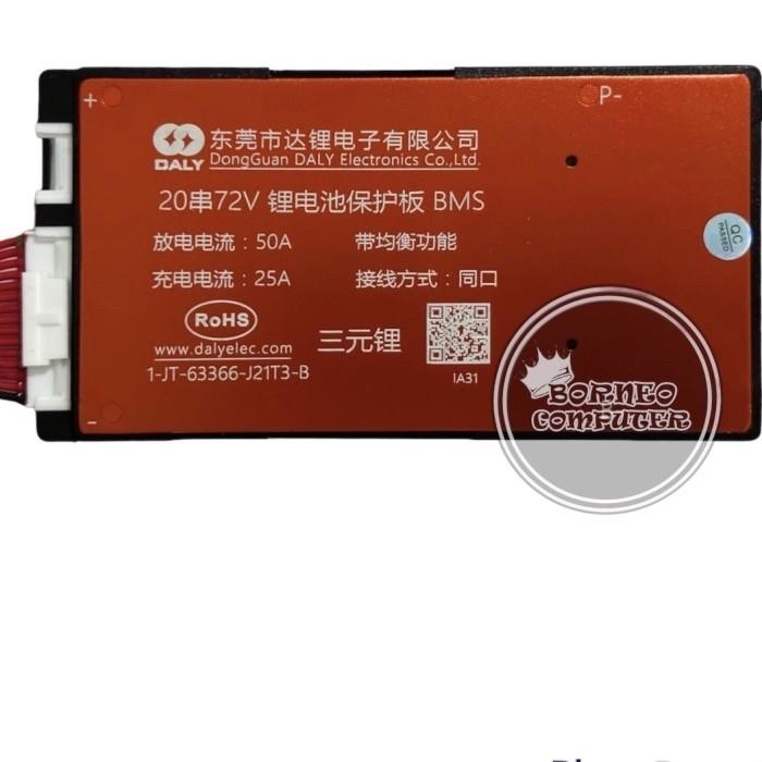 BMS Daly 20S 72V Baterai Lithium 18650
