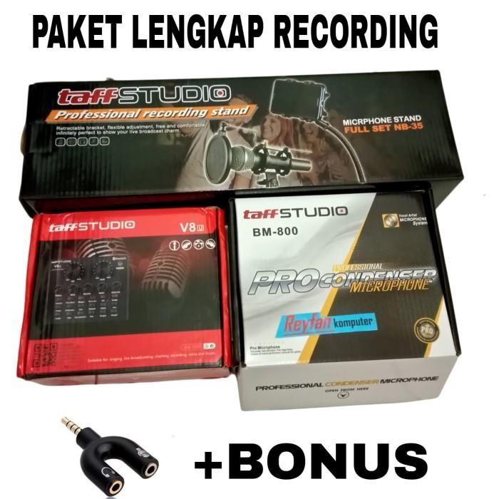 Paket Recording Lengkap Mic BM 800 BM800 Soundcard V8 Youtube Smule
