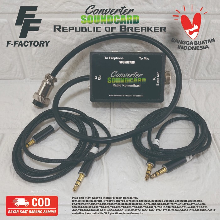 micom / converter soundcard v8 atau mixer ke perangkat rig icom lama