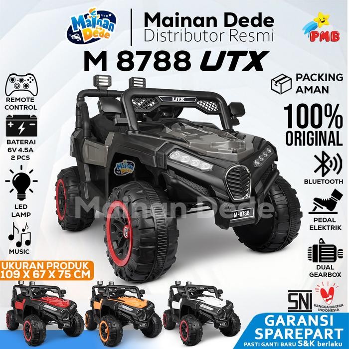 Mainan Mobil Aki Anak jeep Exotic EJP 7704 / EJP 7704+ BAN KARET