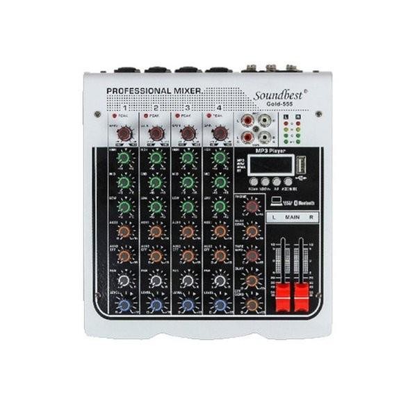Mixer 4 Channel bluetooth Sound GOLD 555 GOLD555