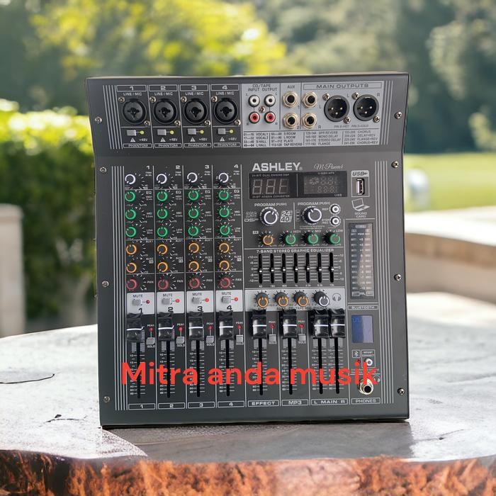 power amplifier mixer ashley mpower4 m power4 soundcard usb bluetooth