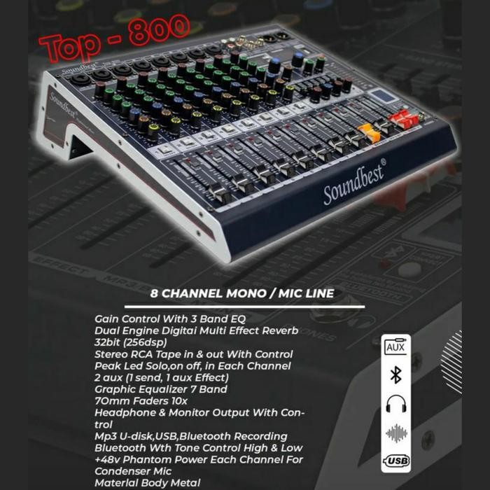 mixer audio 8 channel sound top 800 mixer karaoke