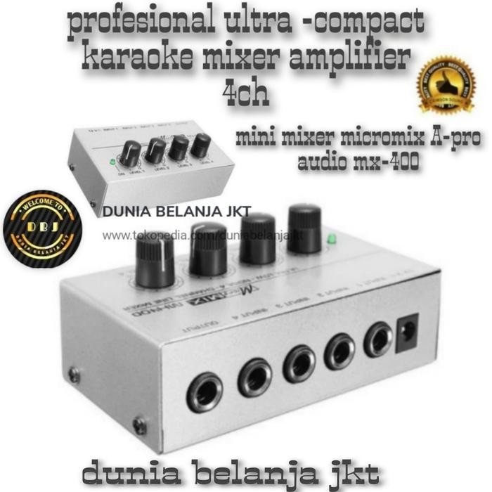 MINI MIXER- KARAOKE MIXER AMPLIFIER MICROMIX A-PRO AUDIO MX-400