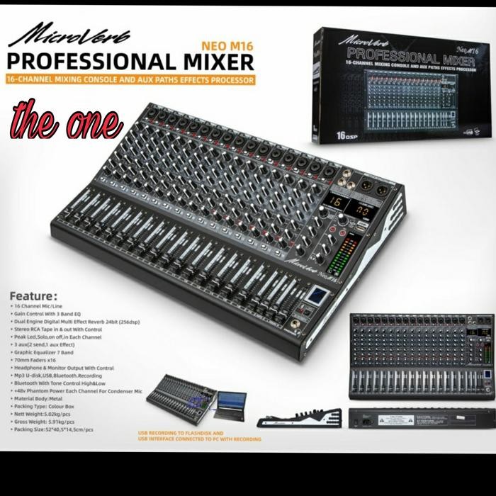 mixer audio microverb NEO M16 / NEO M 16