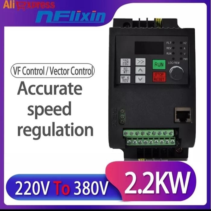 Terlaris A01 Vfd Inverter 2,2Kw 220V 1Phase To 380V 3Phase