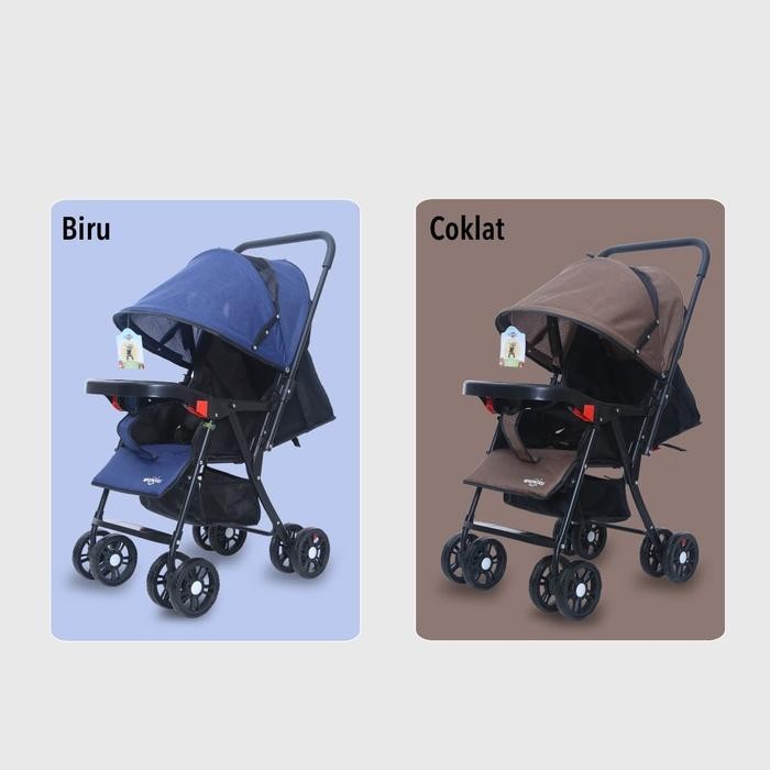 STROLLER SPACEBABY SB 214 GAGANG DORONG HADAP DEPAN BELAKANG + MEJA MAKAN ( KERETA DORONG BAYI )