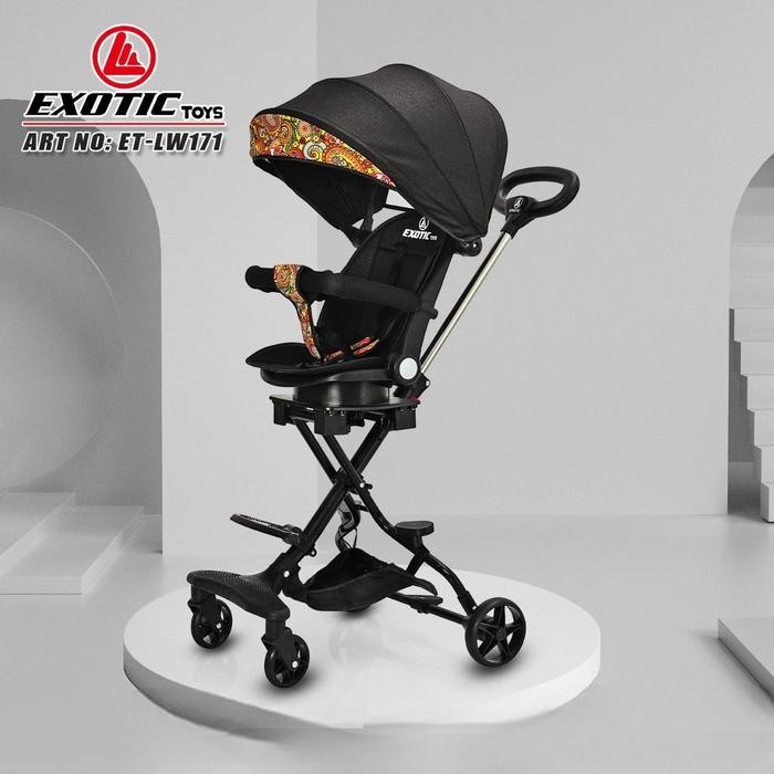 Exotic LW171 Kursi Dorong Anak Kursi Hadap Depan Belakang Roda Stroller Bayi