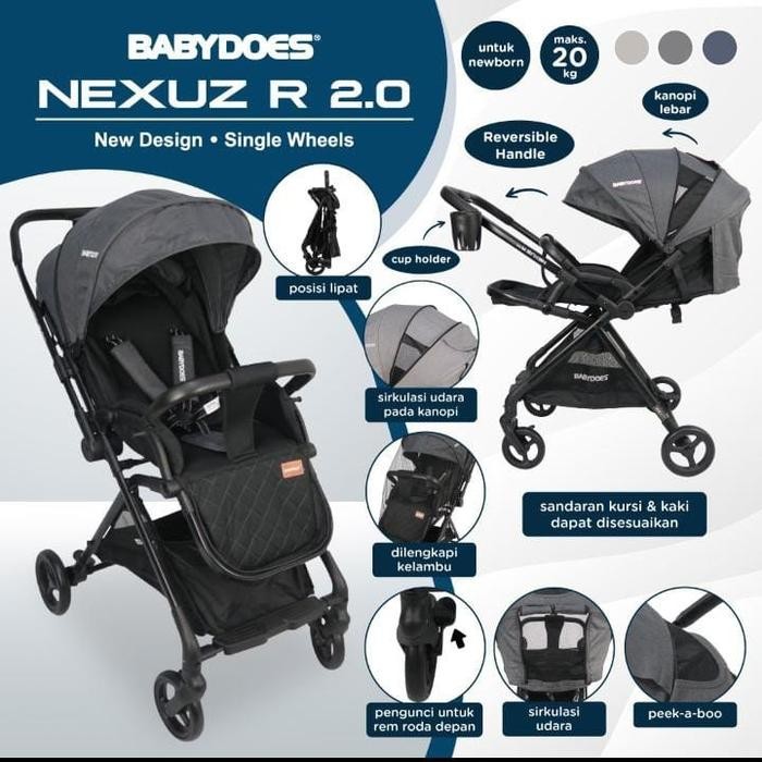 Stroller Babydoes Nexuz R Plus 2.0/Kereta Dorong bayi 2arah Kursi Roda