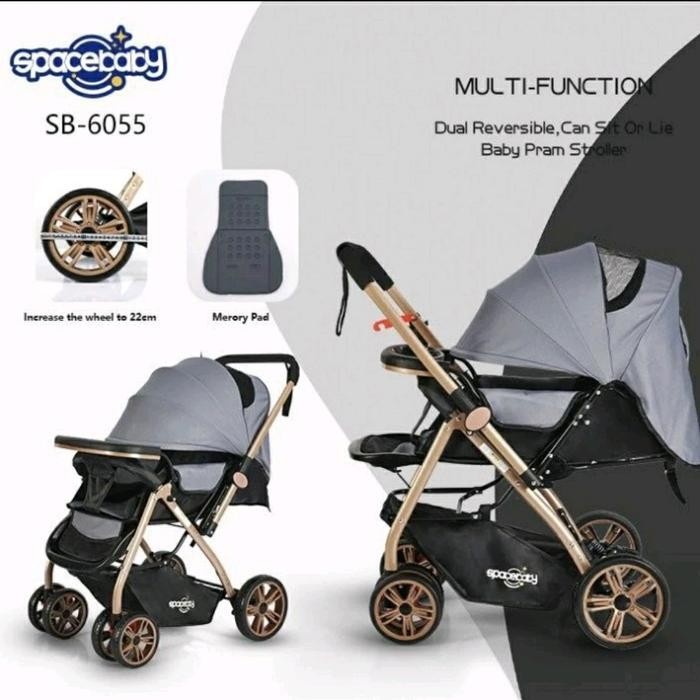 Kereta Dorong Bayi Spacebaby SB-6055 Baby Stroller SB6055 SB 6055