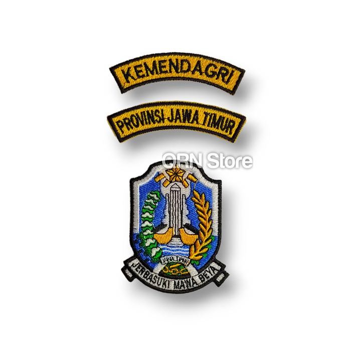 Bet Badge PNS ASN Kemendagri Pemprov Jawa Timur - Full Bordir *