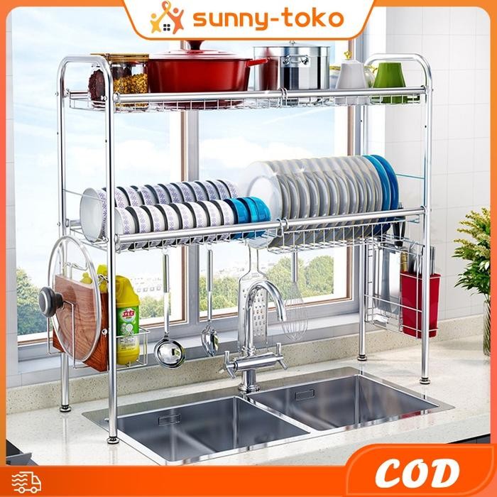 304 Rak Piring Wastafel Stainless Steel / Rak Wastafel Dapur *