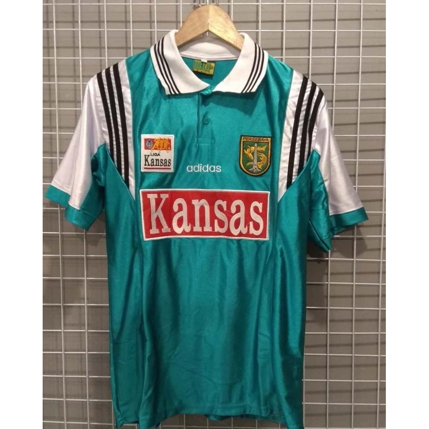 Jersey retro persebaya kansas classic jersey lawas langkah warna hijau *