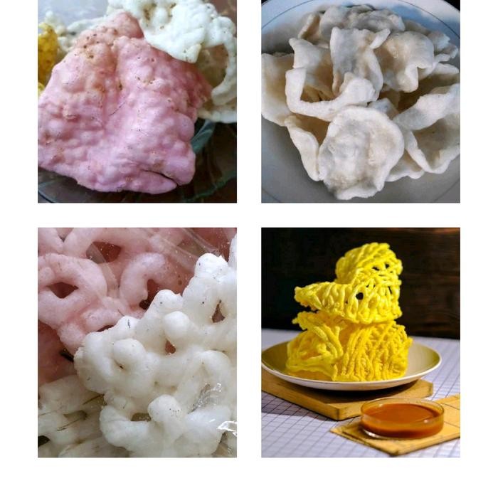 

ORIGINAL Paket 4 Pcs Mix Kerupuk Mlarat khas Cirebon dengan Pasir Renyah dan Gurih - Cemilan, Asin,