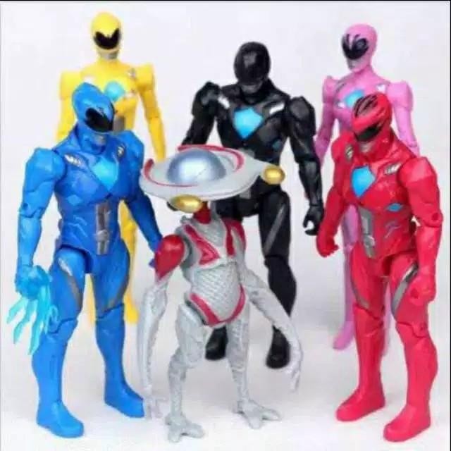 Action Figure Power Rangers Isi 6 Pcs - Set Figur Power Rangers SaleR020725B