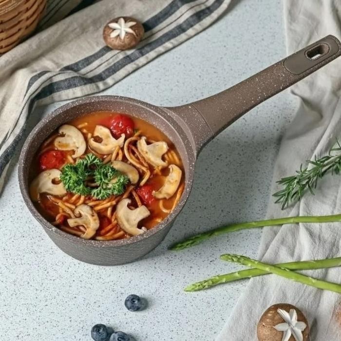 Sav Carote Granit Cokelat Sauce Pan Antilengket Peralatan Masak Da Untuk Semua Kompor Panci Wajan