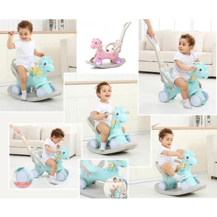 Kuda-Kudaan Rocking Horse Et-2108 Exotic Et2108 3 In 1 Mainan Kuda Goyang