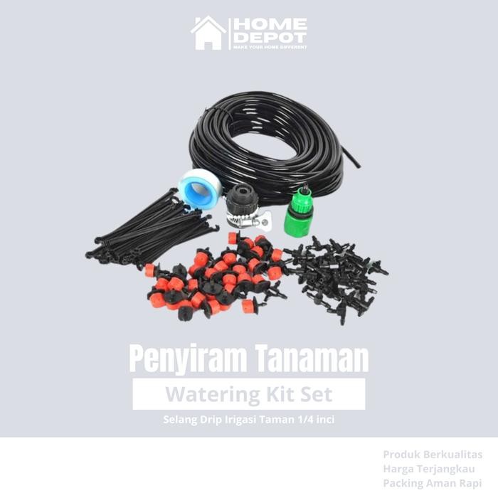 Set Paket Penyiram Tanaman Selang Drip Irigasi Taman 1/4 inci