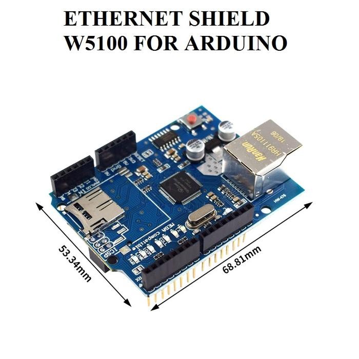 W5100 Ethernet Shield And Microsd Slot For Arduino