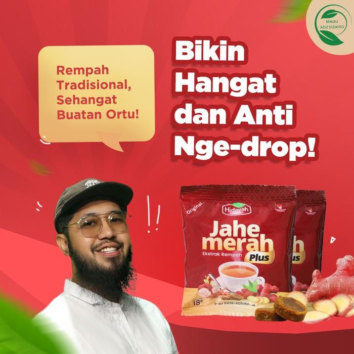 

Jahe Merah Hidayah Minuman Instan Serbuk Jahe Merah Isi 12 Sachet