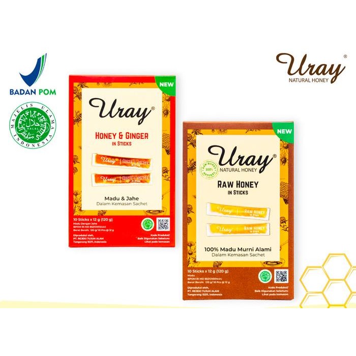 

Sale Madu Uray Sachet- Raw Honey/ Honey & Ginger In Sticks - Natural Honey