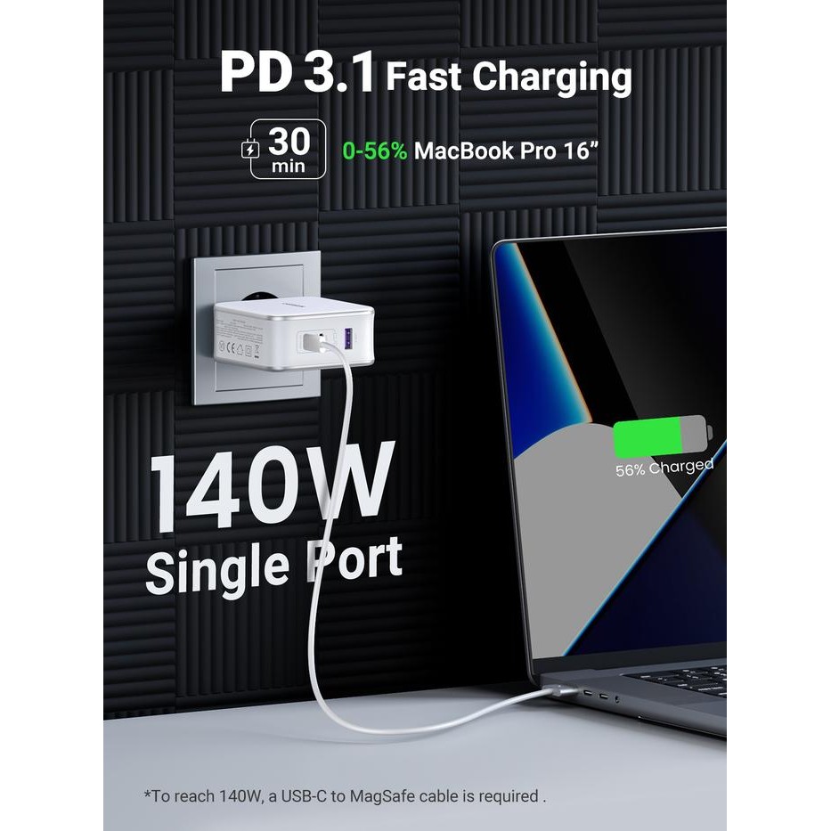 Ugreen Charger Gan 140W Pd Type C To Type C Fast Charging 90549