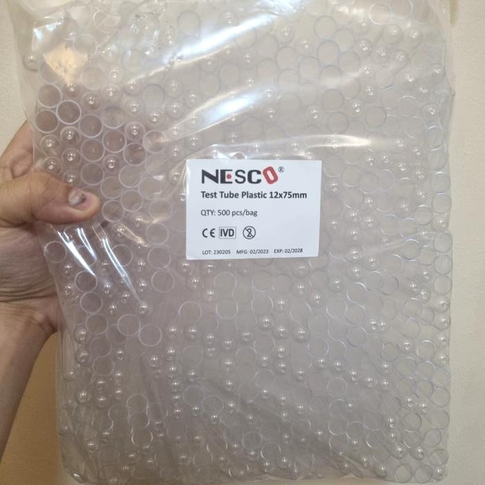 Tabung Reaksi Test Tube Plastik Nesco Isi 500 Pcs