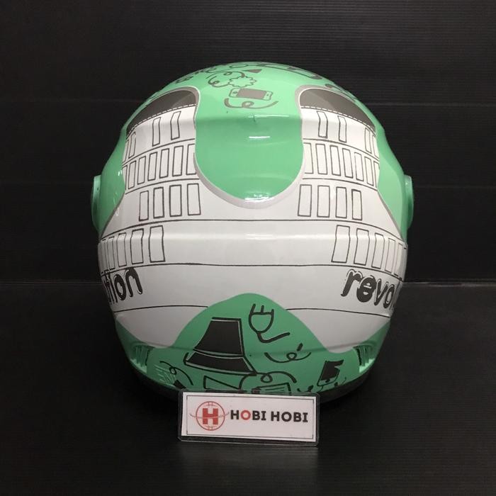 Helm Evolution Motif Revolution Half Face Model Gm Motorcycle