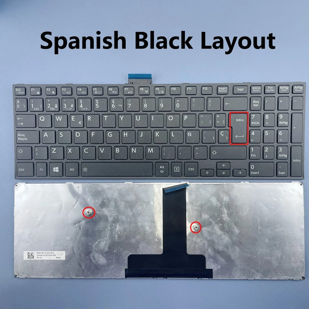 US-Int UK Spanish Laptop Keyboard For Toshiba Satellite Pro R50-C Tecra A50-C Z50-C A50-C-23T -290 -