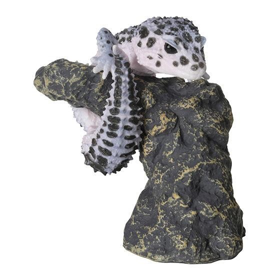 ikimono Finger figure leopard Gecko 02 Bandai Gashapon capsule toy - super snow mack