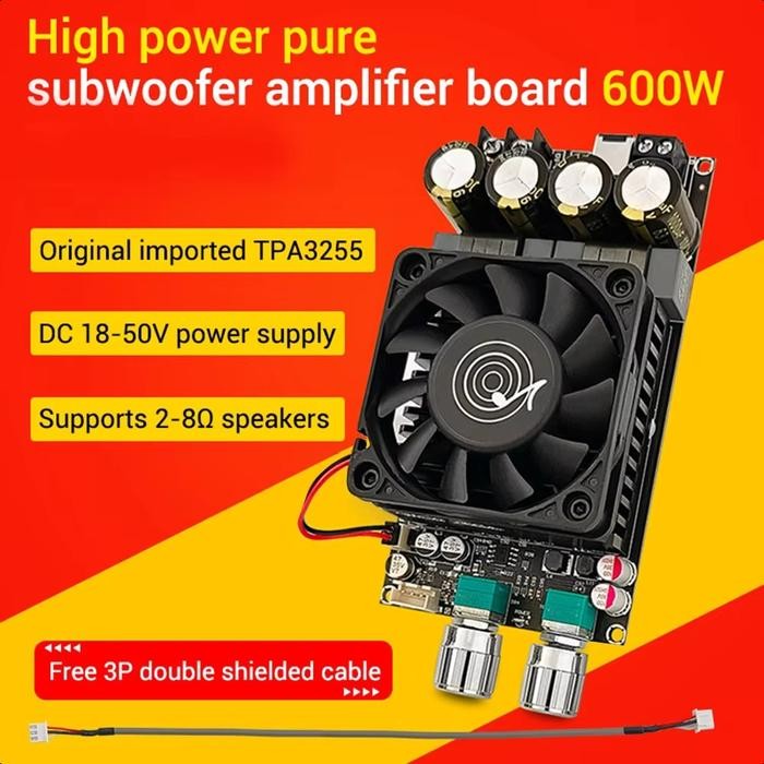 TPA3255 Amplifier Class D Stereo BTL Bridge Hifi HD Sound High Power Amplifier 600W ZK-3002 *
