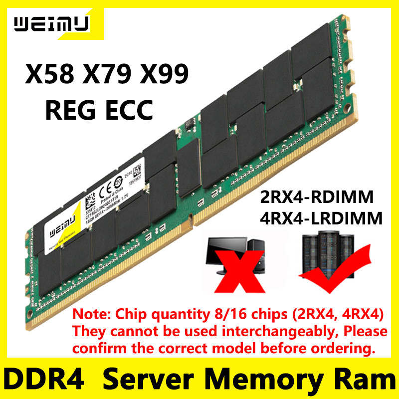 DDR4 4GB 8GB 16GB 32GB 64GB Server Memory Ram PC4 2133 2400 2666 2933 3200Mhz 1.2v 288Pin REG ECC Ra