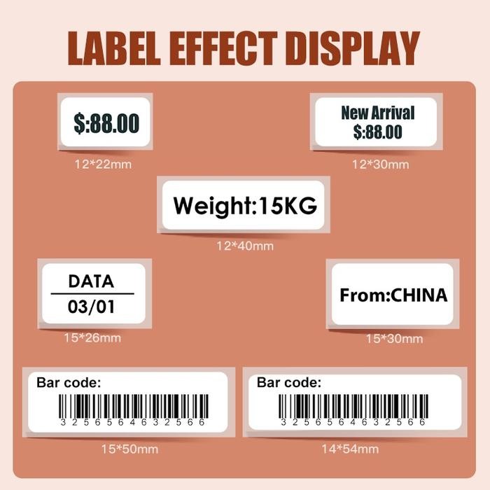 

Thermal Label Printer Sticker Niimbot D11 / D110 Refill Label - White Pasti Ori