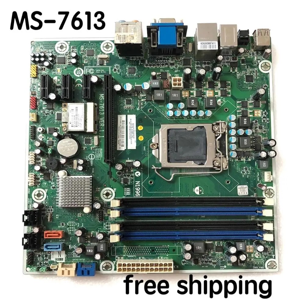612500-001 For HP Pro 3130 3330 7100 motherboard 614494-001 MS-7613 VER:1.1 motherboard100%tested fu