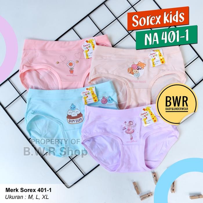 (Expert) [ 6pc ] CD Sorex Anak NA401-1 Celana Dalam Anak Perempuan Remaja