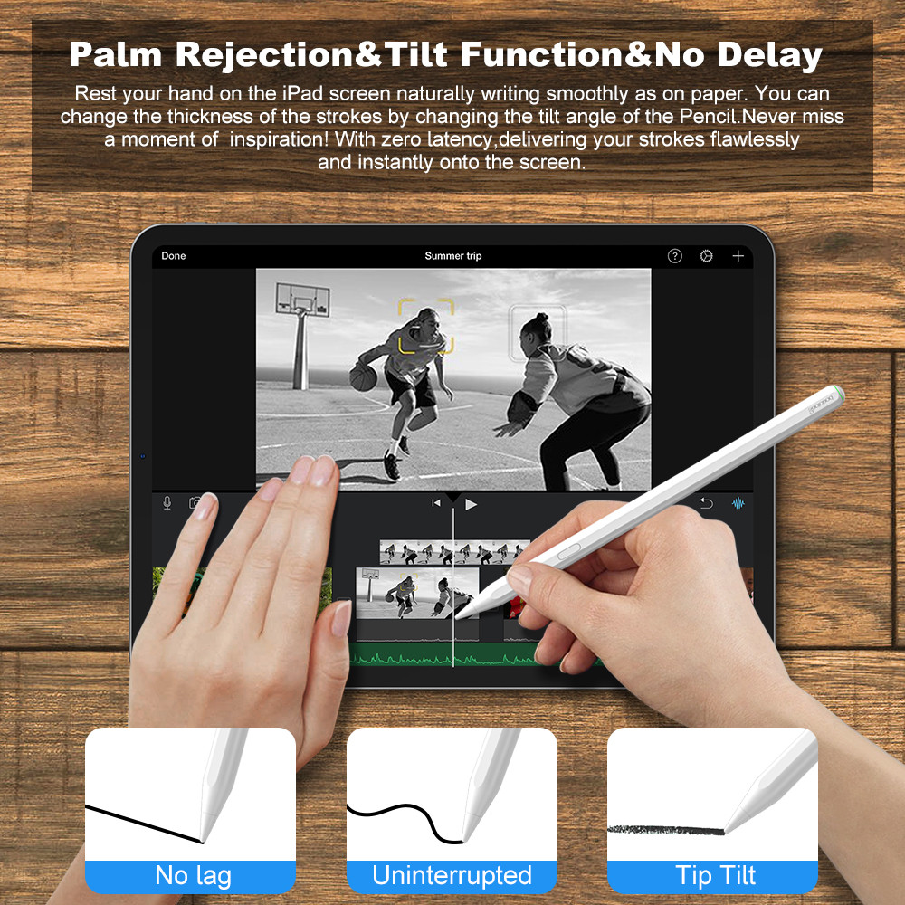 For Apple Pencil 2 Wireless Charging iPad Pencil with Palm Rejection for Apple iPad Mini 6 iPad Air5