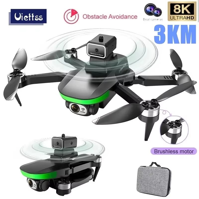 New S5S Mini Drone Profesional 8K HD Camera Obstacle Avoidance Follow Me Brushless Foldable Quadcopt