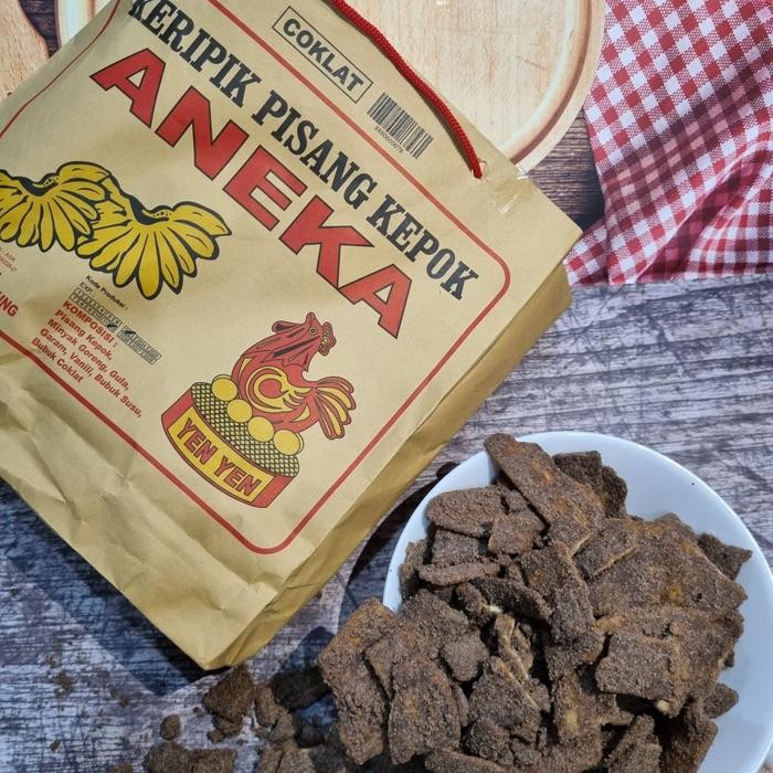 

SIAPKIRIM Keripik Pisang Kepok Aneka Yenyen Rasa Coklat Asli Bandar Lampung Cemilan Snack Makanan