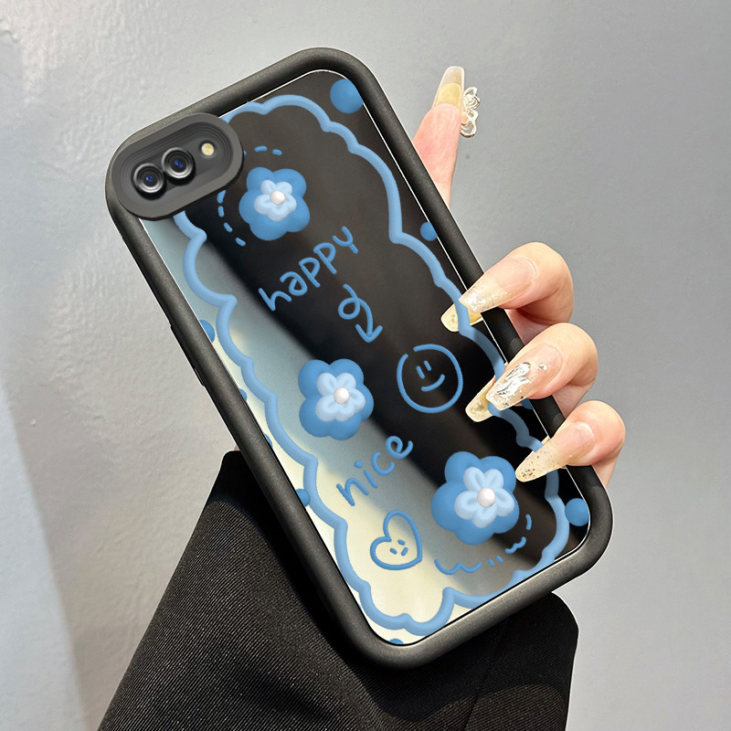 Casing Hp OPPO A5 A3s A12E Realme C1 Case Casing Graffiti Emoji Tas HP Kesing kasus cermin baru Soft