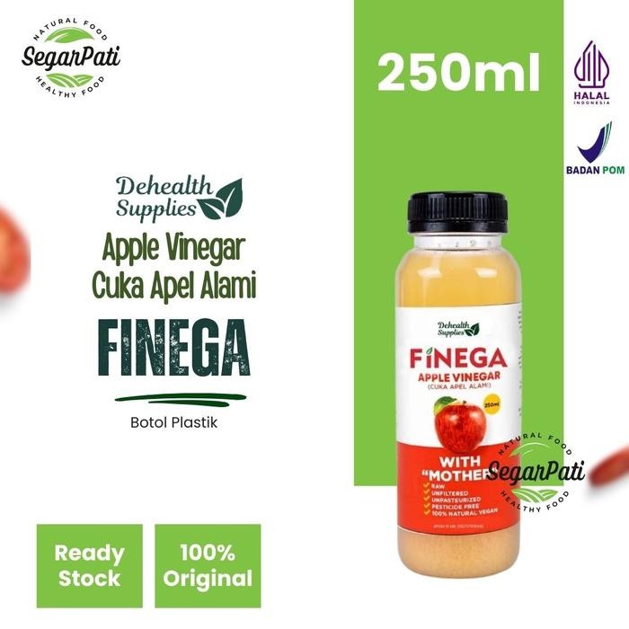 

Finega DeHealth Apple Vinegar/ Cuka Apel Alami - Botol Plastik 250 ml