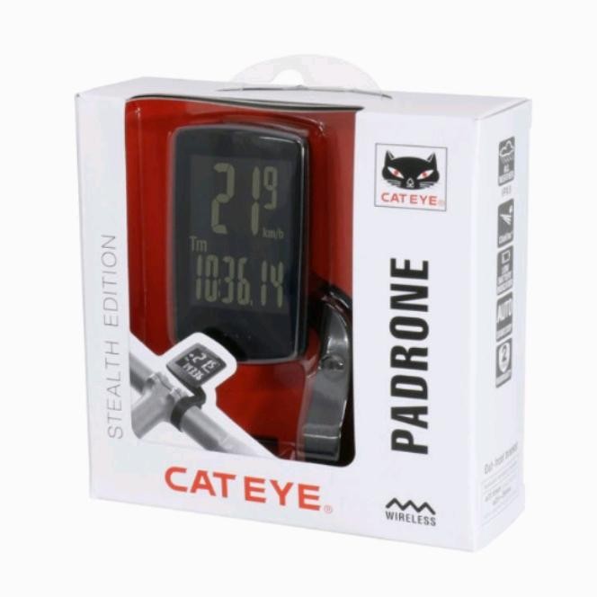 Speedometer Cyclo Computer Cateye Padrone Stealth Edition