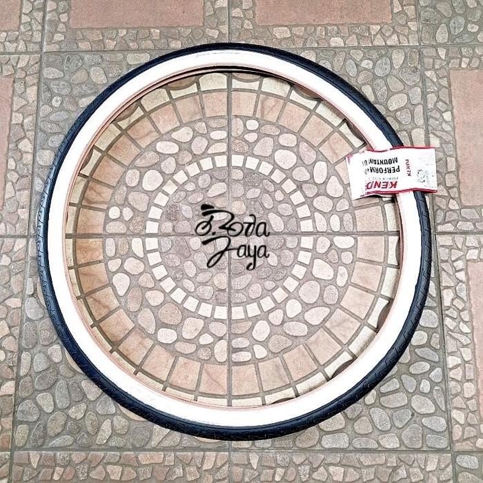 BAN LUAR KENDA 26 x 1.50 154 LIST PUTIH Sparepart Sepeda Termurah