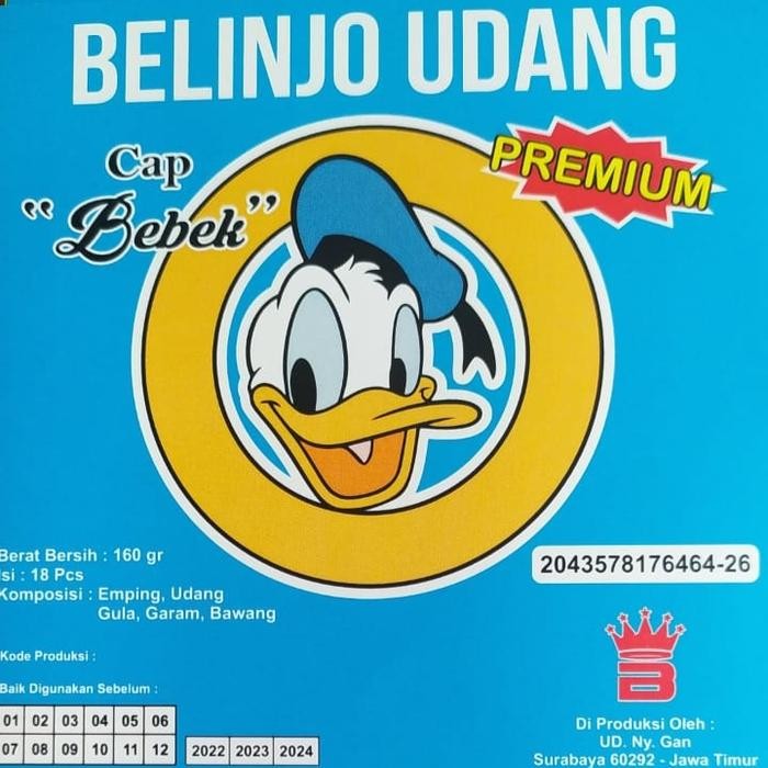 

blinjo udang cap donal bebek belanja/10 bungkus