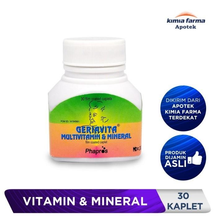 Geriavita Botol 30 Kaplet / Multivitamin / Kimia Farma