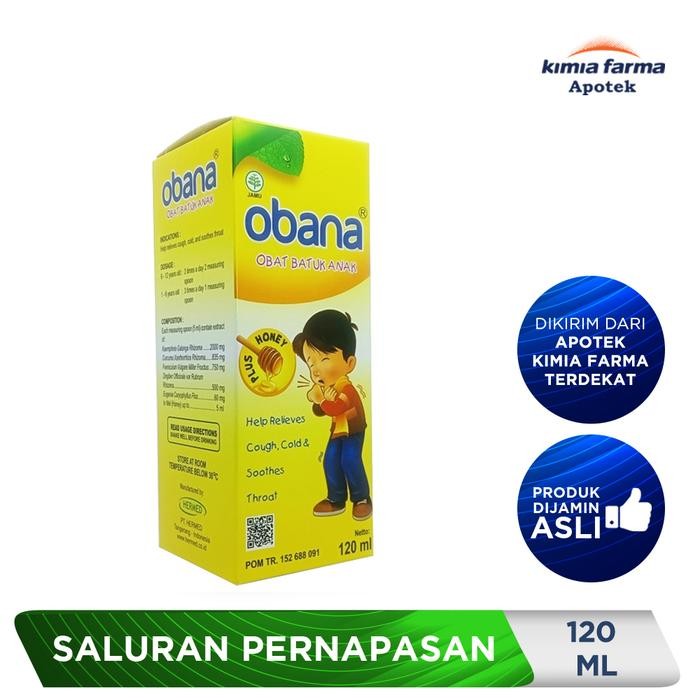 Obana Sirup 120 ml / Obat Herbal Batuk Anak / Kimia Farma