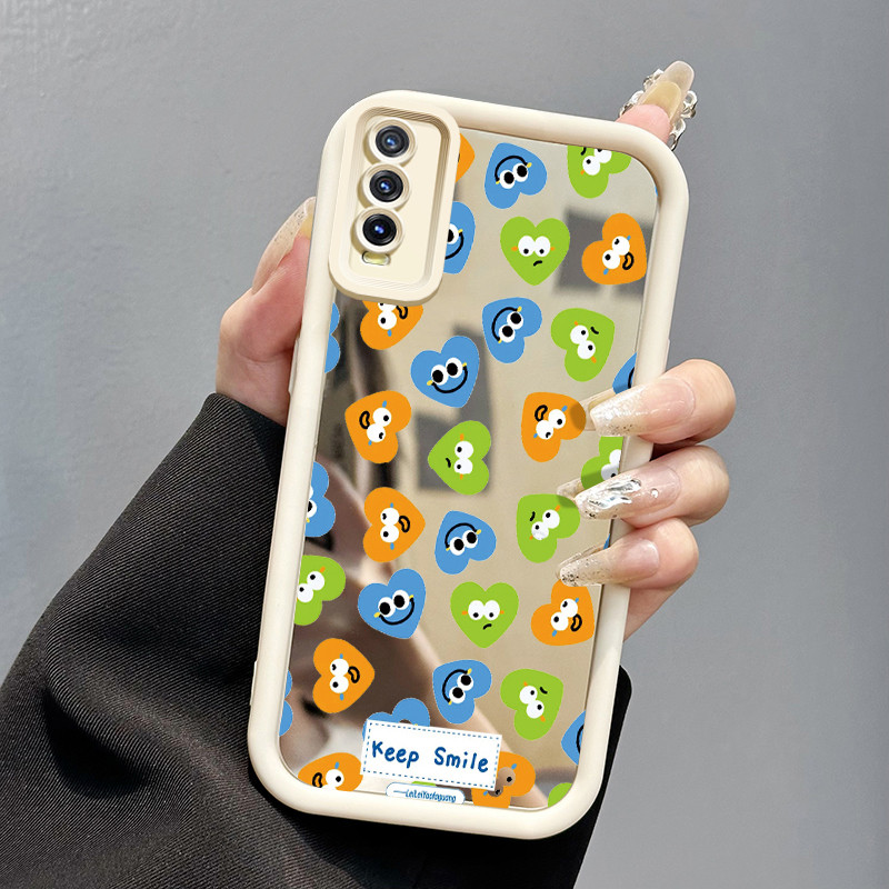 Casing Hp VIVO Y20 Y20s Y20i Y20T Y12s Y12a Y30G Y11s Case Casing Graffiti Pelangi HP Kesing cermin 