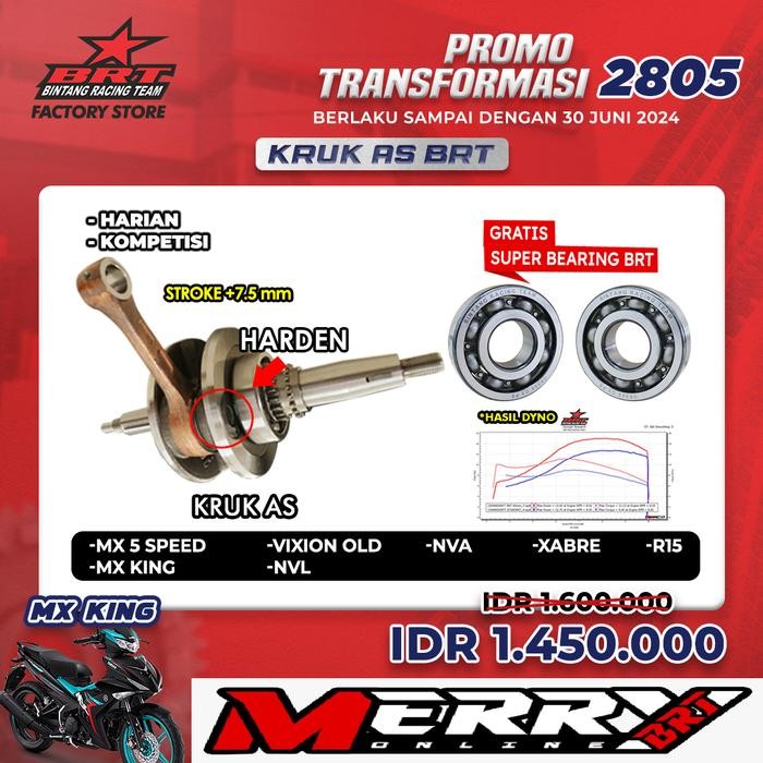 Super Crankshaft BRT Kruk as R15 VVA 66,2mm *